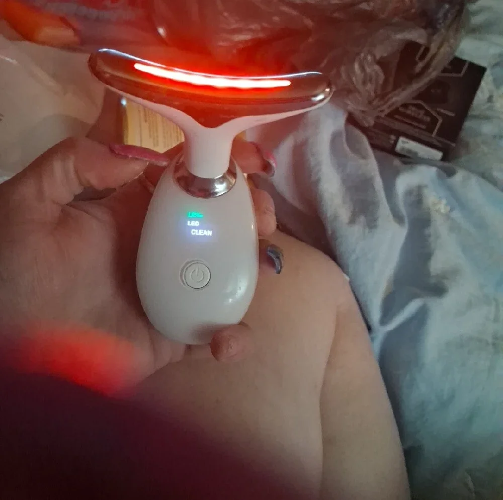 Face rejuvenation machine even vibrates.When you add , it has different colors f
